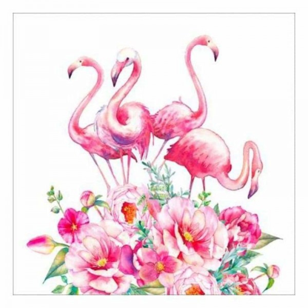 De roze flamingo's