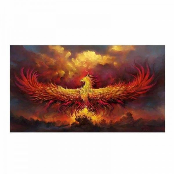 Grote vliegende vuur feniks
