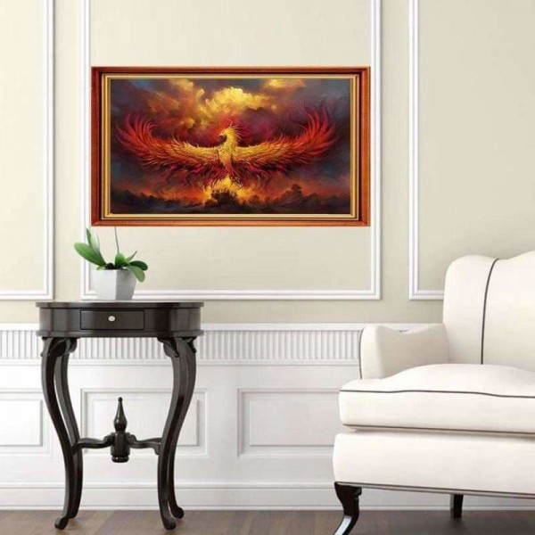 Grote vliegende vuur feniks