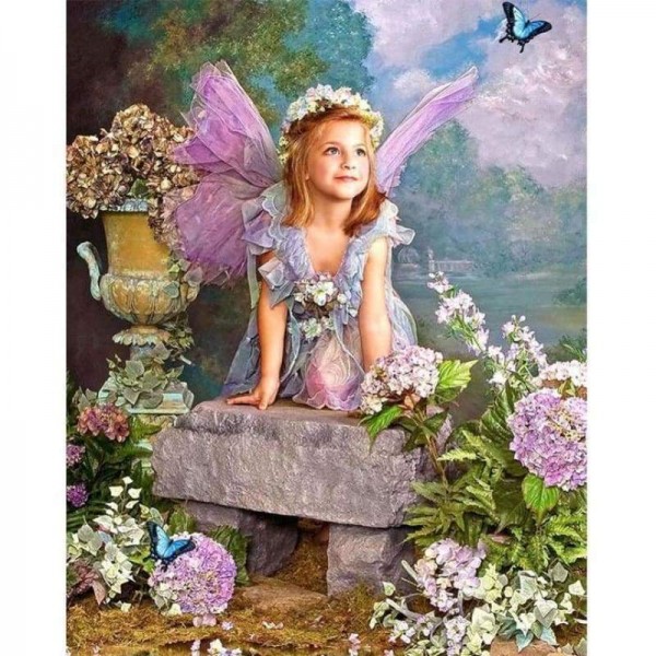 Volledige boor - 5D DIY Diamond Painting Kits Beautiful Butterfly Fairy Flowers