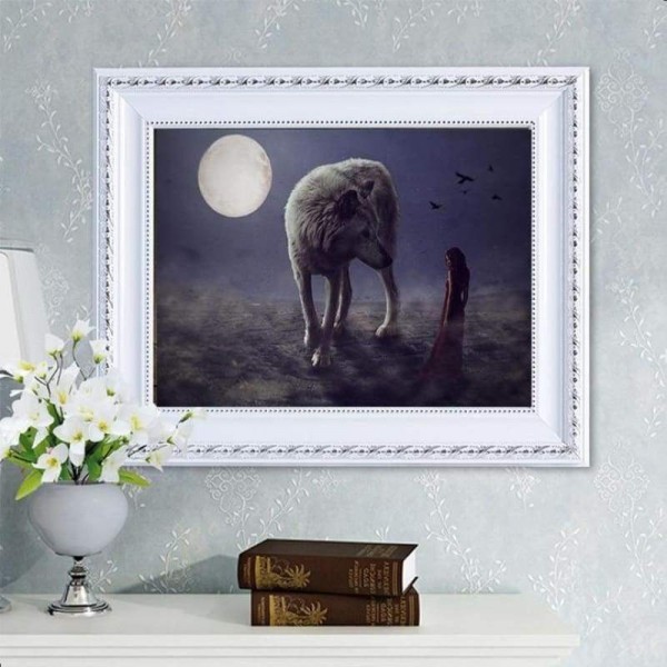 Volledige boor - 5D DIY Diamond Painting Kits Beautiful Fantasy Fairy Wolf