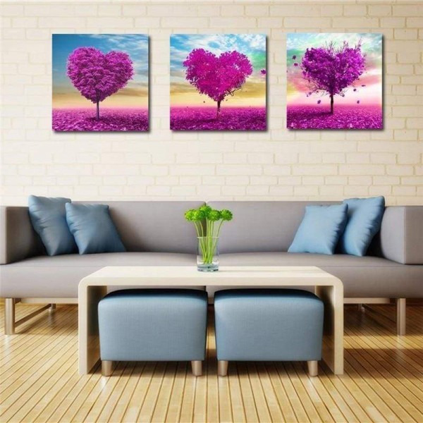 Full Drill - 5D DIY Diamond Painting Kits Fantasy Purple Heart Tree