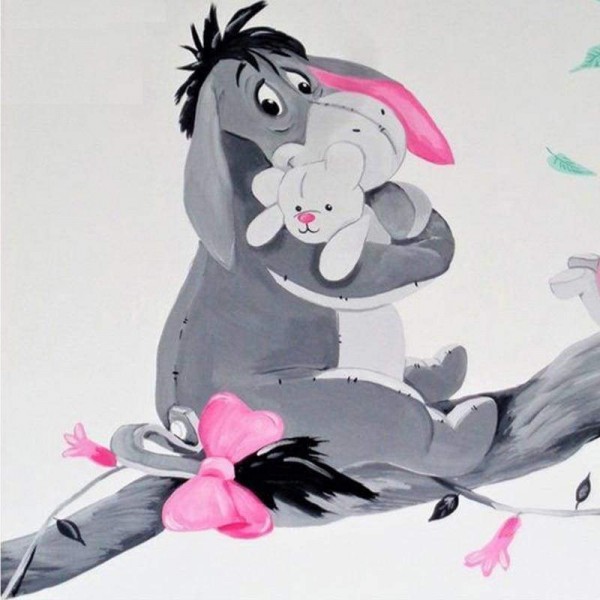 Volledige boor - 5D DIY Diamond Painting Kits Cartoon Donkey Rabbits