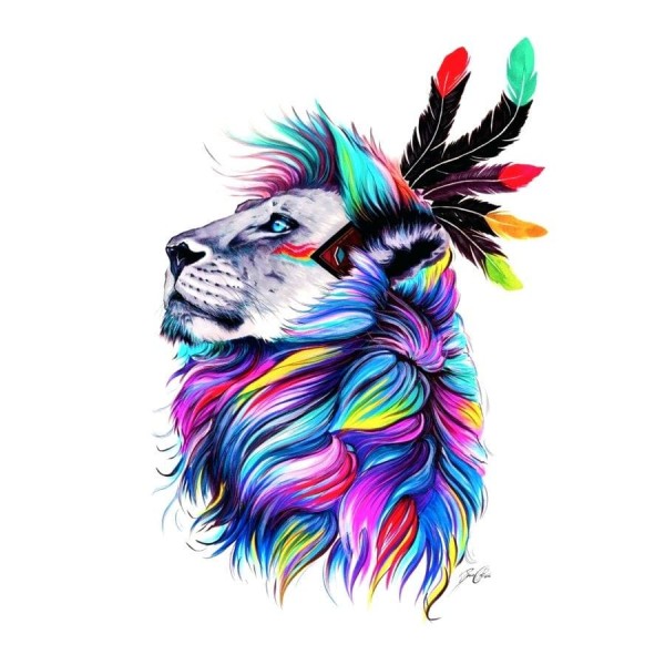 DIY Diamond Painting - Lion Colors Different PIX-414