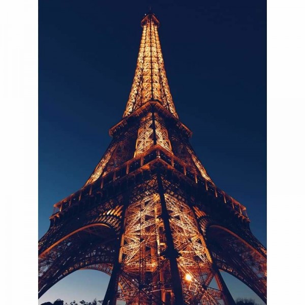 Mooi verlichte Eiffeltoren
