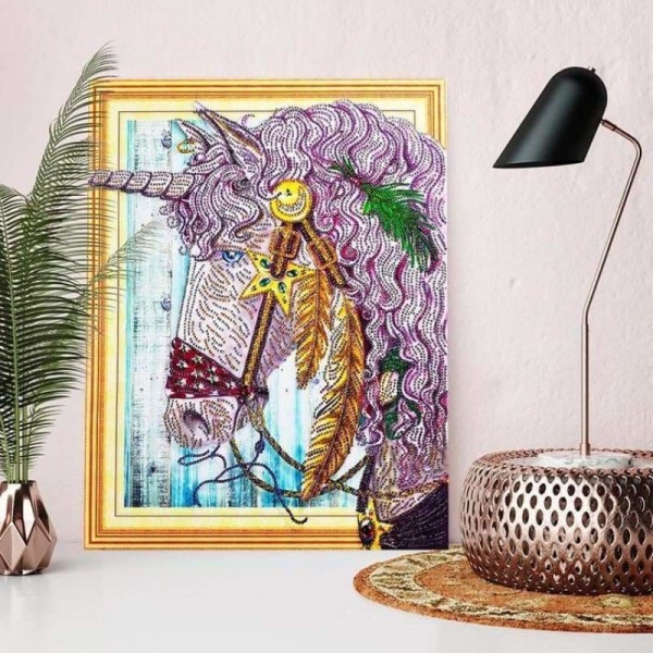 Close up kleurrijke eenhoorn