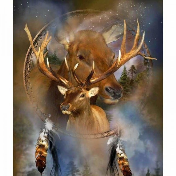 Volledige boor - 5D DIY Diamond Painting Kits Dream Catcher Deer