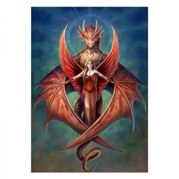 Volledige boor - 5D DIY Diamond Painting Kits Special Red Beauty And Dragon