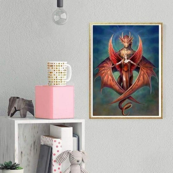 Volledige boor - 5D DIY Diamond Painting Kits Special Red Beauty And Dragon