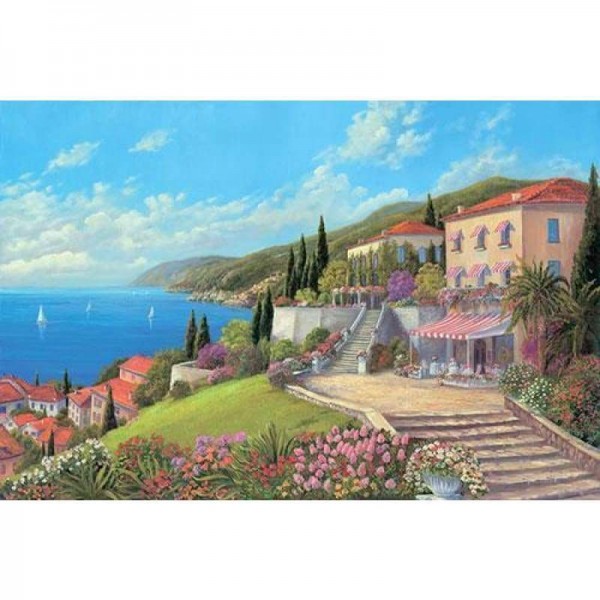 Volledige boor - 5D DIY Diamond Painting Kits Dream Landscape Town Seaside
