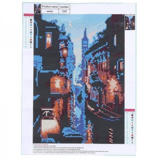 Landschap Stad Diy Volledige Boor - 5D Crystal Diamond Painting Kits QB5349