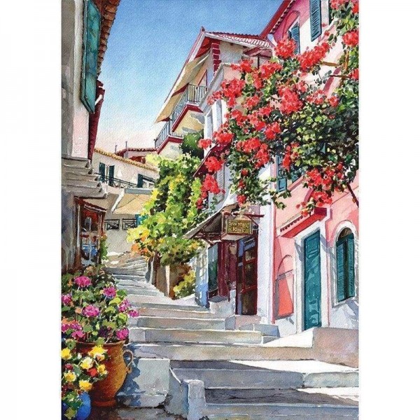 Volledige boor - 5D DIY Diamond Painting Kits Stadstrap Stappen