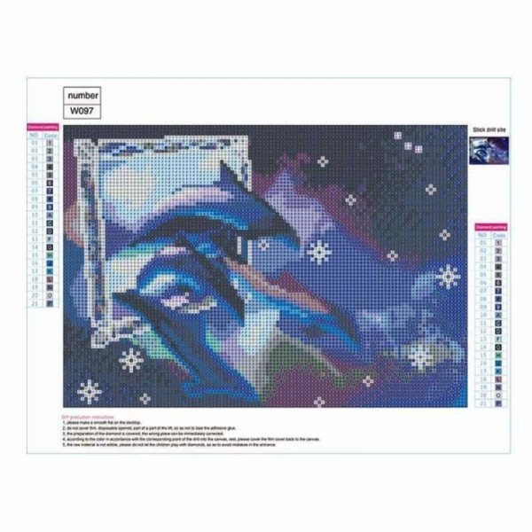 Volledige boor - 5D DIY Diamond Painting Kits Fantasy Dream Dolphins