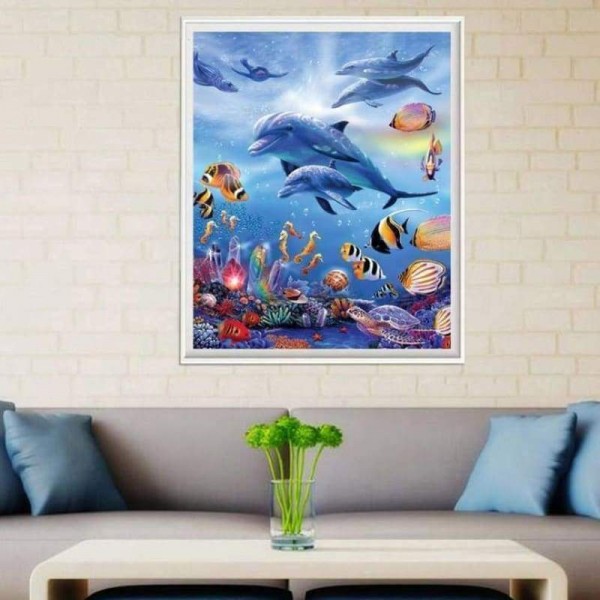 Dream Sea Animal Dolphin Full Drill - 5D Diy Diamond Painting Kits