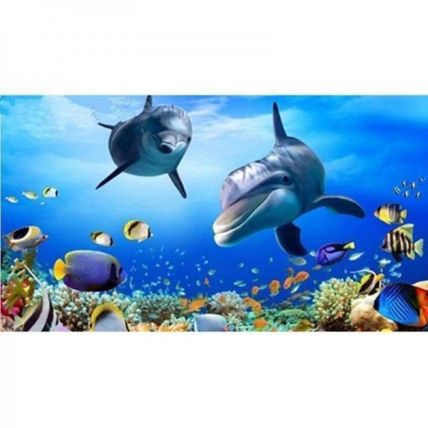 Volledige boor - 5D DIY Diamond Painting Kits Sea World Dolphins