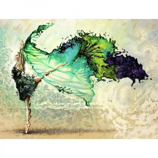 Volledige boor - 5D Diy Diamond Painting Kits Aquarel Wonderful Dancer Girl