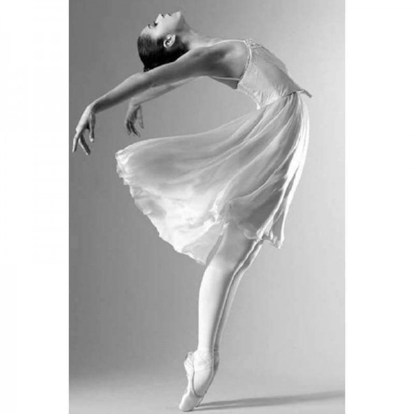 Volledige boor - 5D DIY Diamond Painting Kits Zwart Wit Elegant Dancer