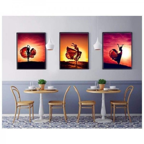 Volledige boor - 5D DIY Diamond Painting Kits Danser onder de zonsondergang