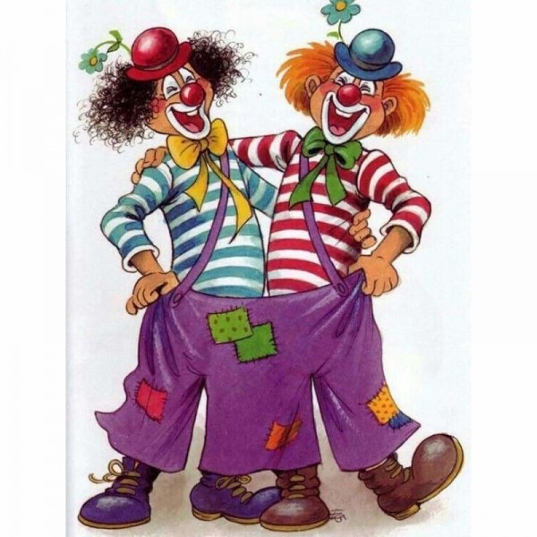 Twee clown vriendjes