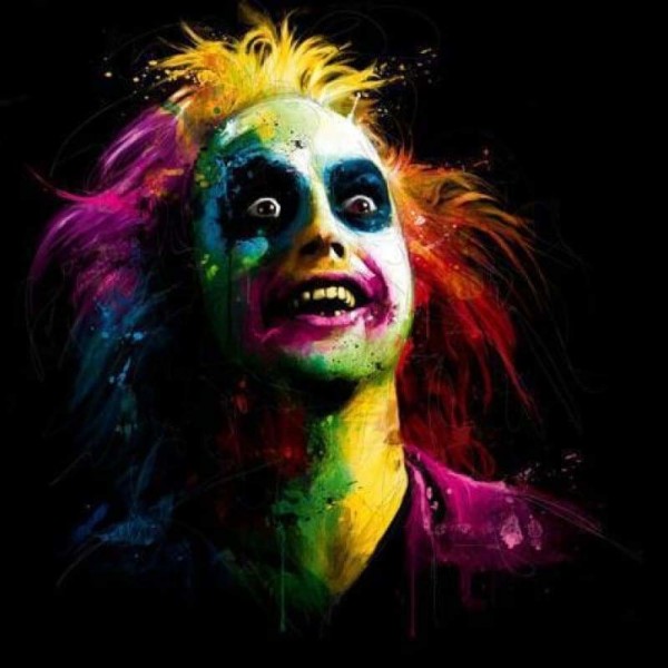 Kleurrijke horror clown