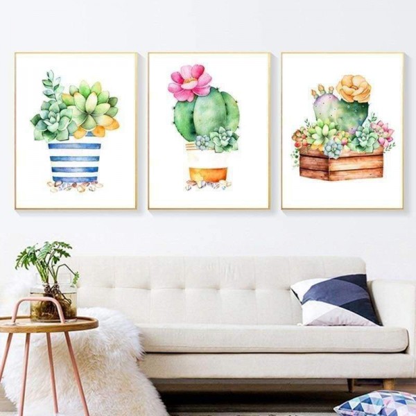 Volledige boor - 5D DIY Diamond Painting Kits Cartoon Plant Cactus