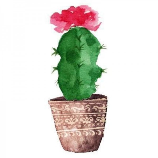 Volledige boor - 5D DIY Diamond Painting Kits Artistieke Cartoon Cactus