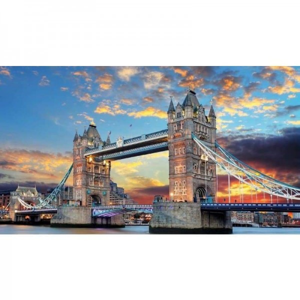 Tower Bridge 2- Diamanten schilderij met volledige boor