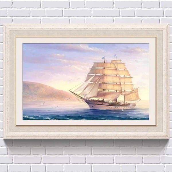 Nieuwe collectie volledige boor - 5D Diy Boats Diamond Painting Kits AF9006