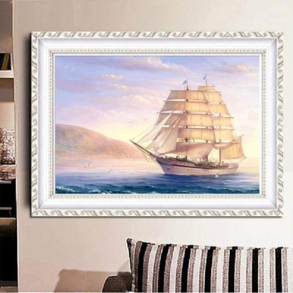 Nieuwe collectie volledige boor - 5D Diy Boats Diamond Painting Kits AF9006
