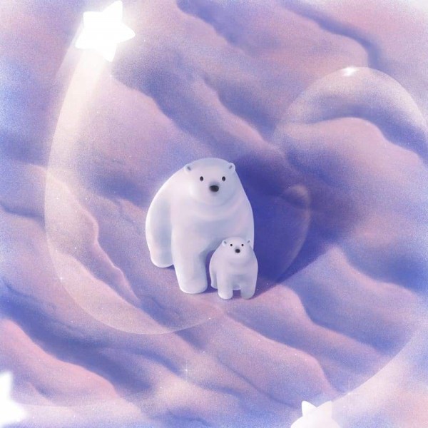 Star Polar Bears - Volledige boor diamant schilderij -