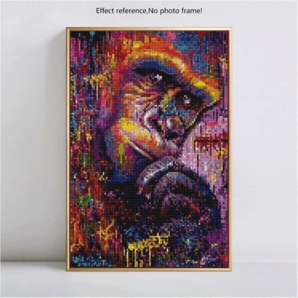 Kleurrijke graffiti aap