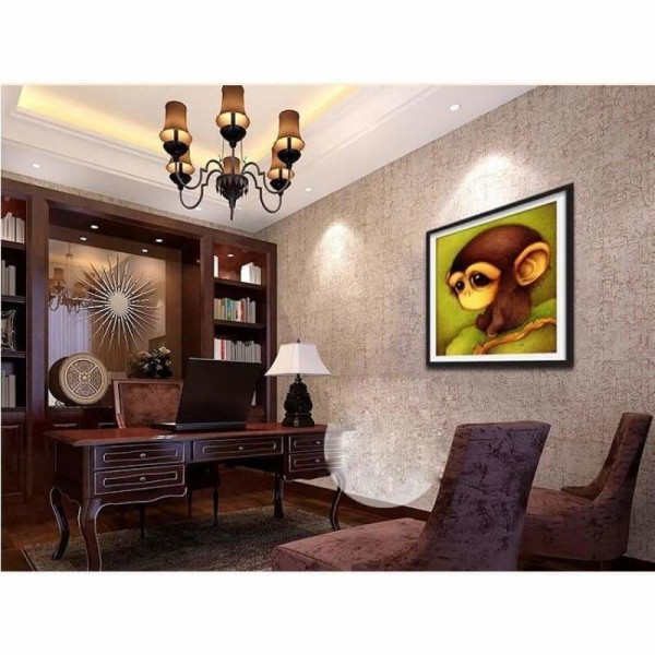 Tekening schattig baby aapje