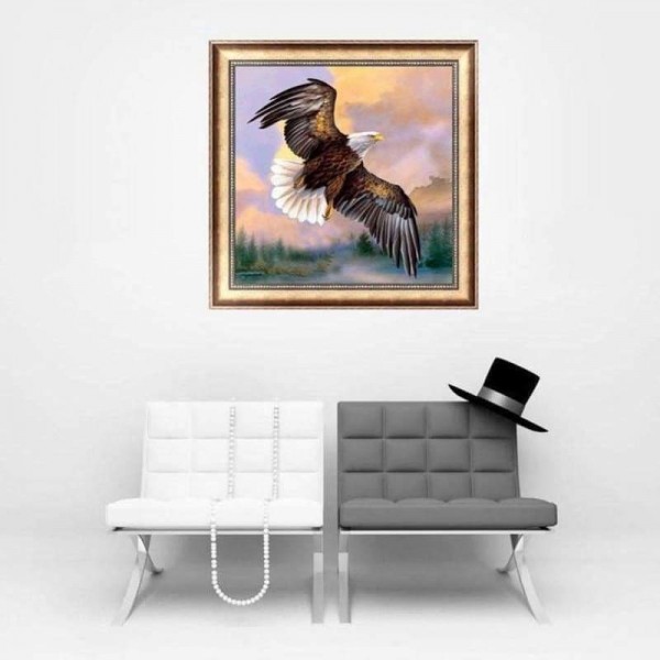 Volledige boor - 5D DIY Diamond Painting Kits Populaire aquarel Eagle Flying