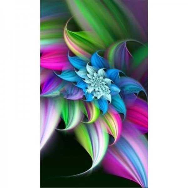Volledige boor - 5D DIY Diamond Painting Kits Abstracte bloem