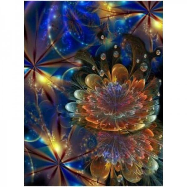 Volledige boor - 5D DIY Diamond Painting Kits Kleurrijke abstracte bloem