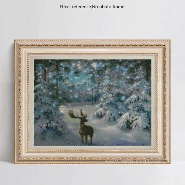 Volledige boor - 5D DIY Diamond Painting Kits Winter Dream Forest Deer